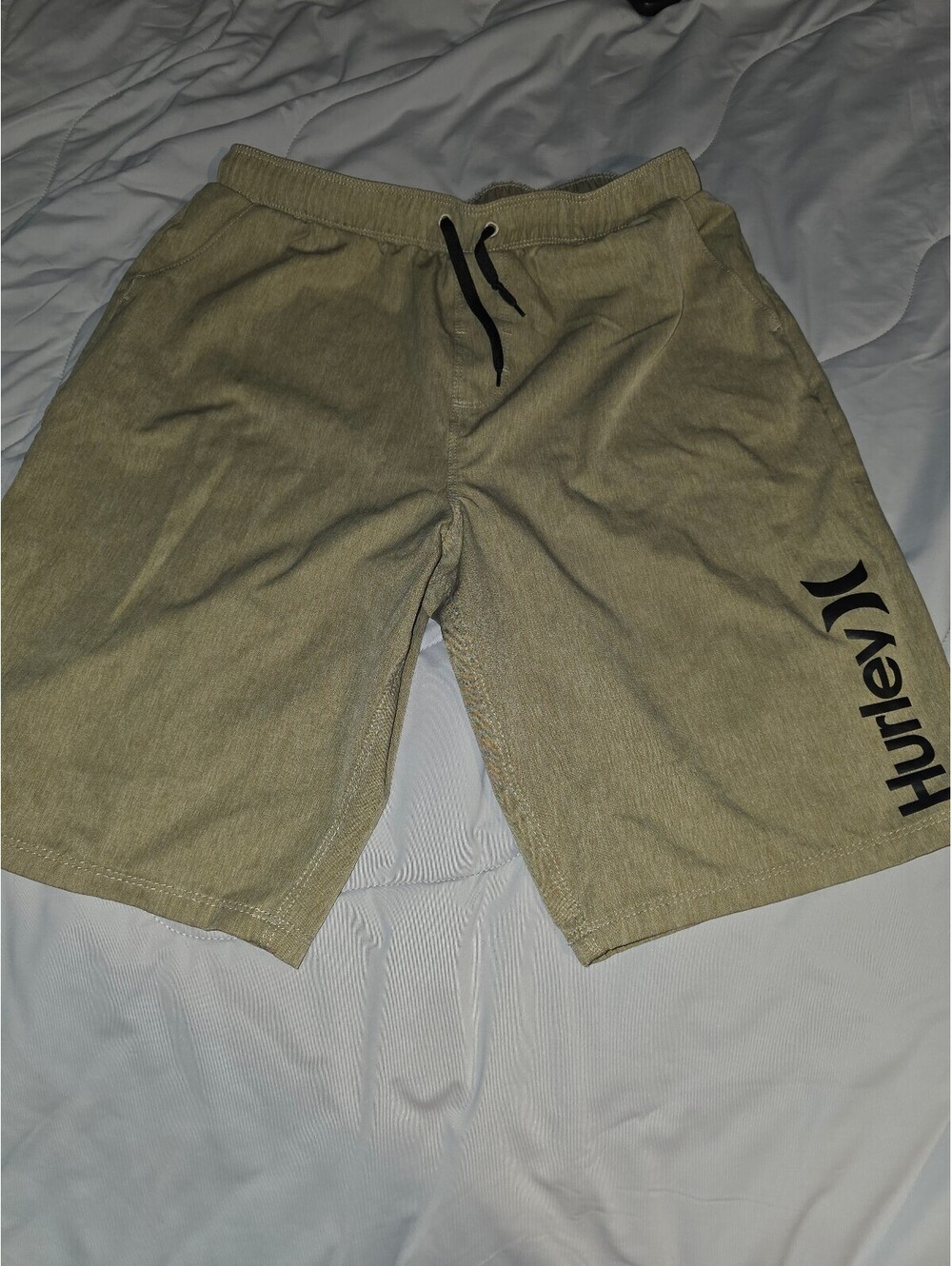 Hurley Mens Size 18/20 Swim Trunks Tan Neutral Board Shorts Summer Swimsuit #091